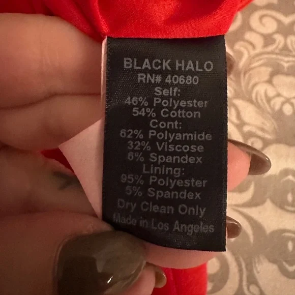 Black Halo Marcelle Sleeveless Stretch Crepe Sheath Dress, Size 6, Red - Picture 10 of 16